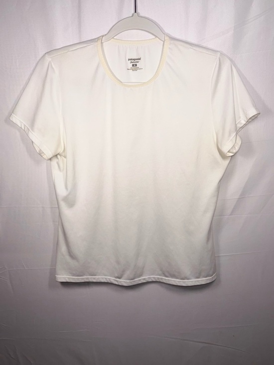 Patagonia Tops - Patagonia Women Capilene Athletic Crew Neck Short Sleeve Tee White Size Medium